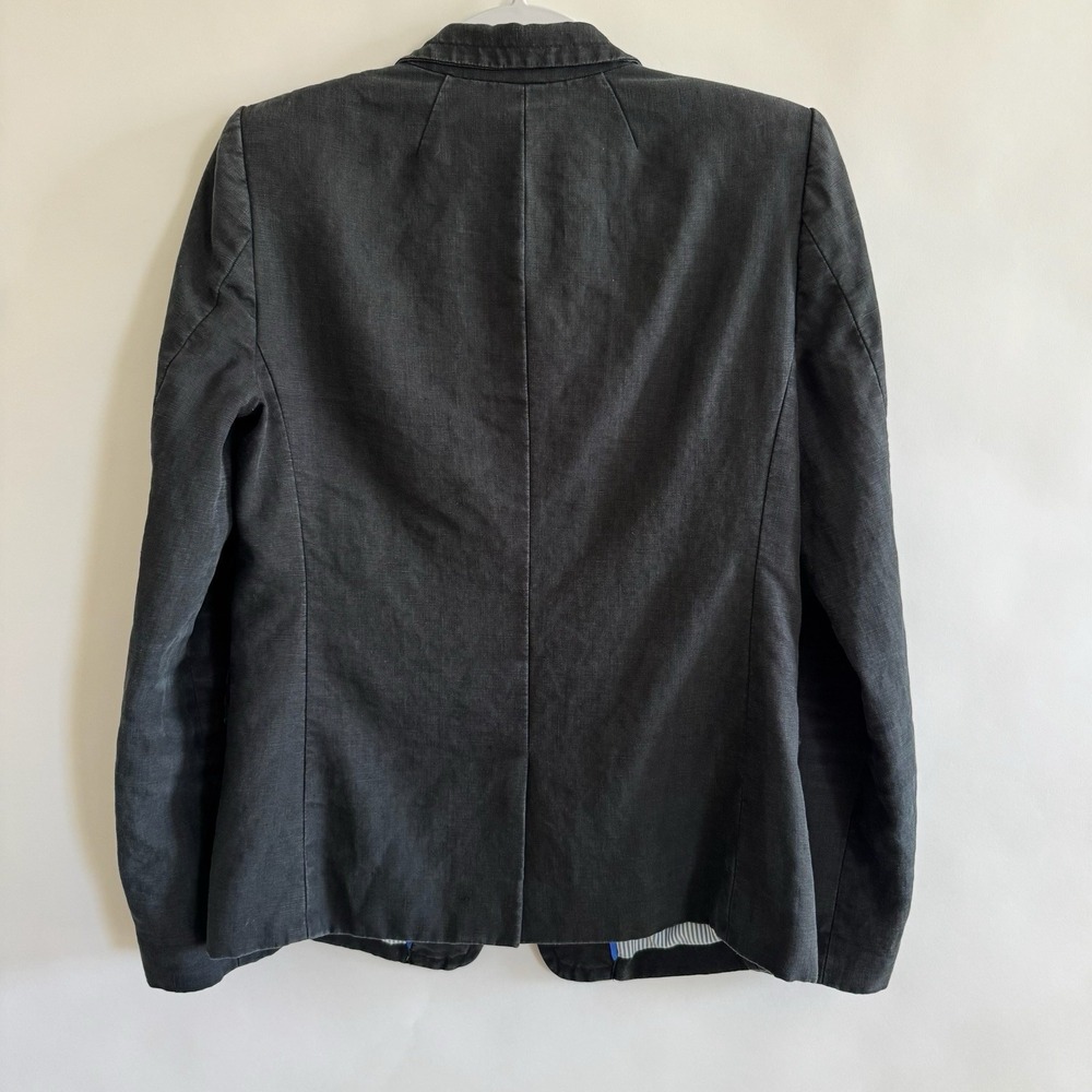 J. Crew Womens Regent Blazer 8 100% Linen Blue Classic Office Work Jacket - Picture 3 of 11